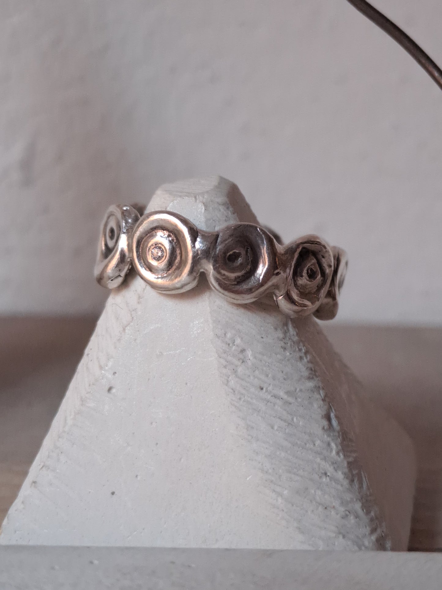 Anello Multiplo in Argento 'Got My Nipples' con 1 Moissanite creata in Laboratorio