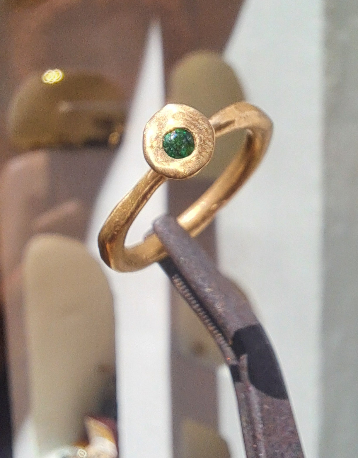 Smeraldo su Bronzo - Anello - No DRAMA -