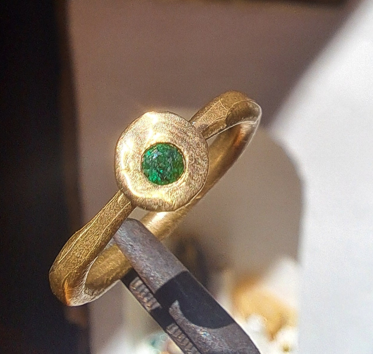 Smeraldo su Bronzo - Anello - No DRAMA -
