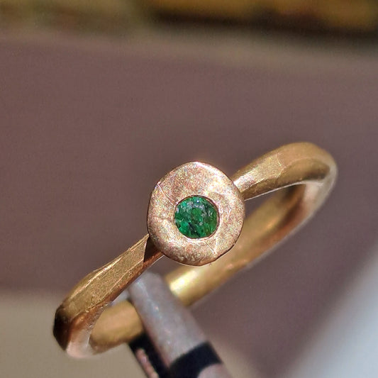 Smeraldo su Bronzo - Anello - No DRAMA -