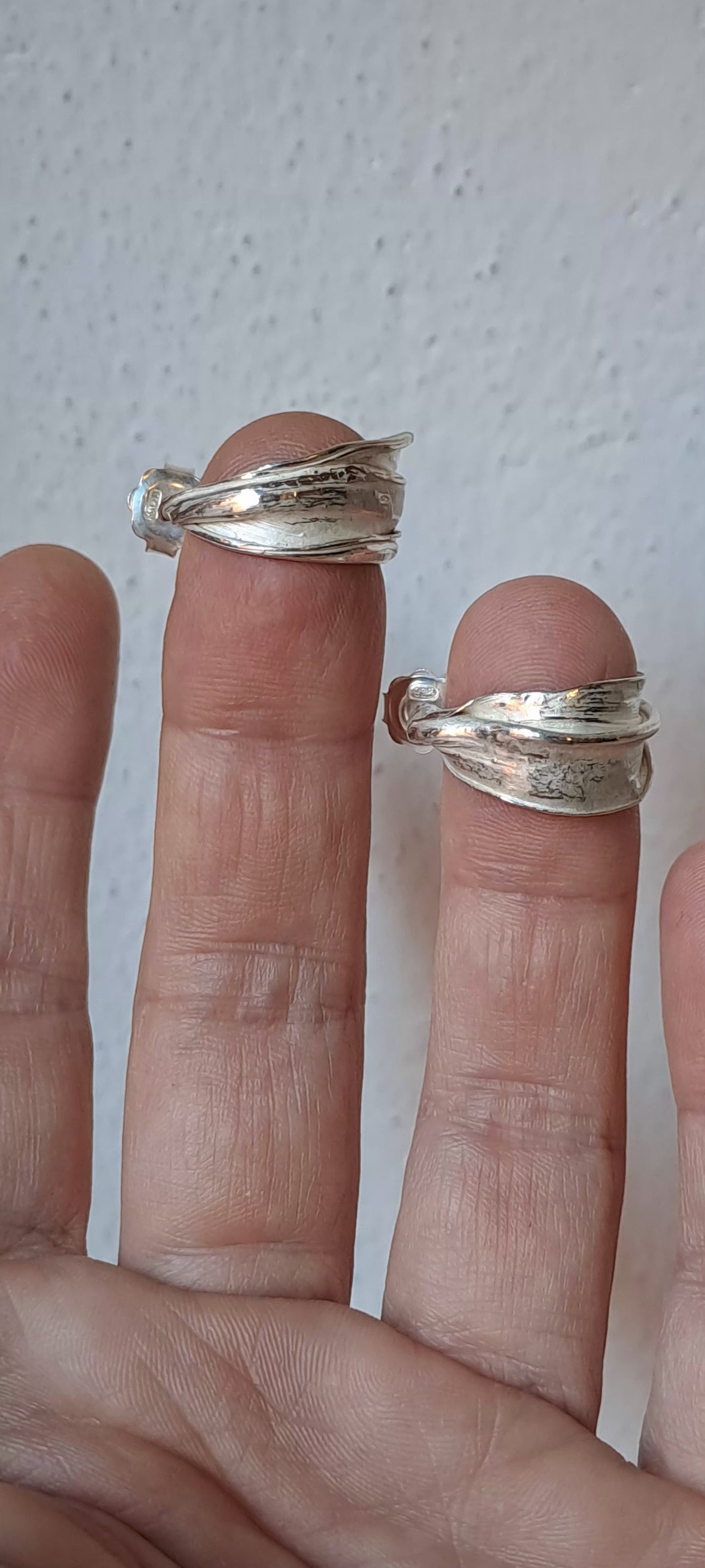 ANELLINE IN FOGLIA - FLUIDI MUTEVOLI in Argento925